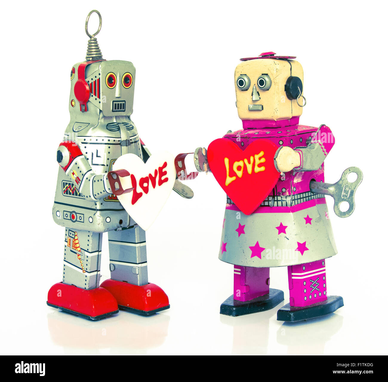 robot in love Stock Photo