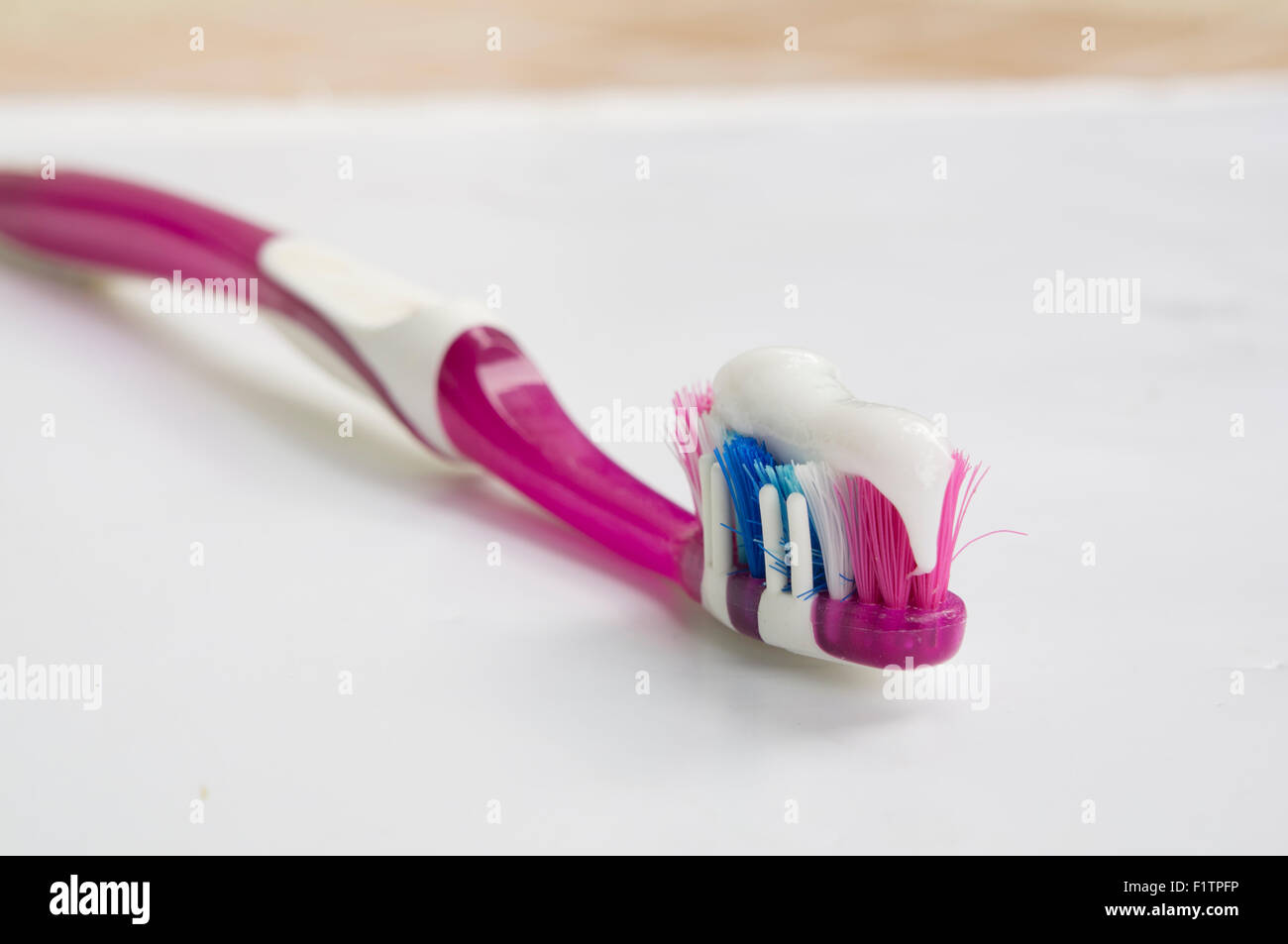 toothbrush paste hygiene health dental dentist Stock Photo