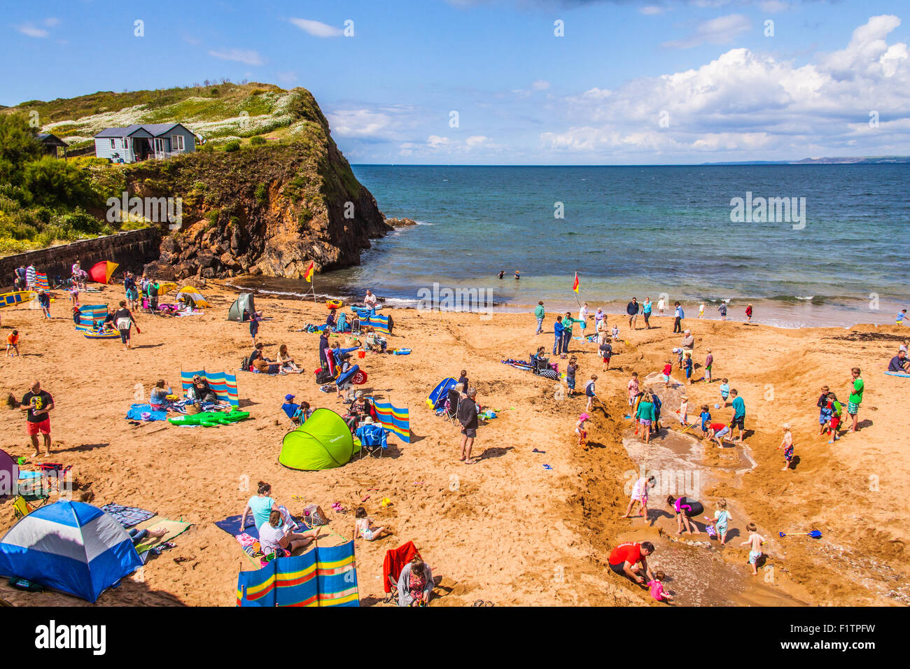 Outer Hope Cove Beach in Devon, England, United Kingdom. Stock Photo