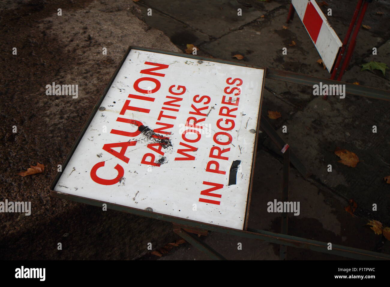 Caution Painting Works In Progress Sign On The Floor Stock Photo Alamy Caution Painting Works In Progress Sign On The Floor Stock Photo Alamy