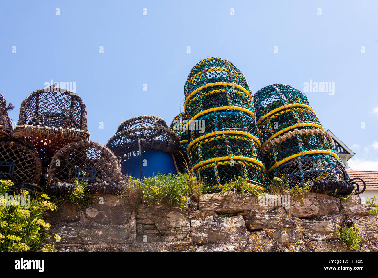Traditional lobster pots or traps at Hope Cove, Kingsbridge, Devon