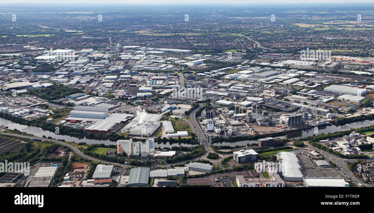 aerial view of Trafford Park in Manchester, UK Stock Photo Alamy
