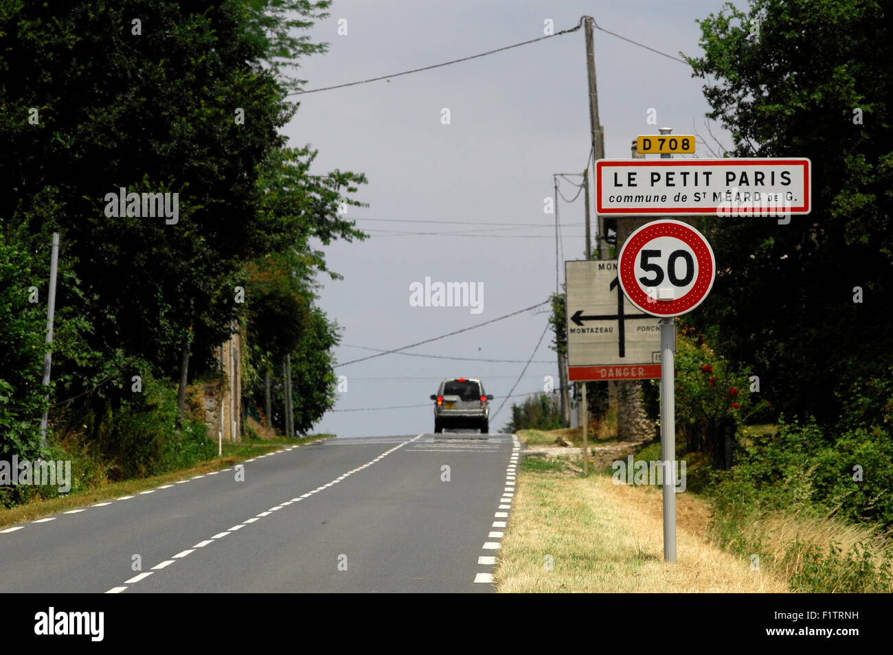 LE PETIT PARIS, FRANCE. ON THE D708 ROAD IN THE