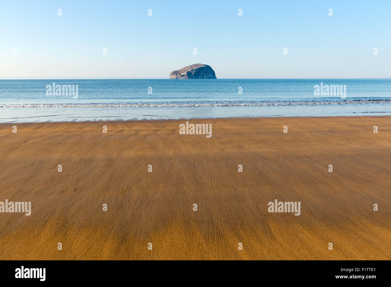 View of Seacliff Beach, near North Berwick, Scotland, on a sunny day in spring Stock Photo