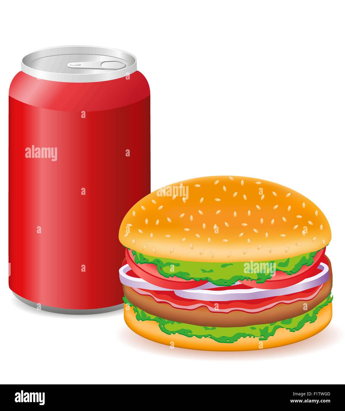hamburger and soda vector illustration Stock Vector Image & Art - Alamy
