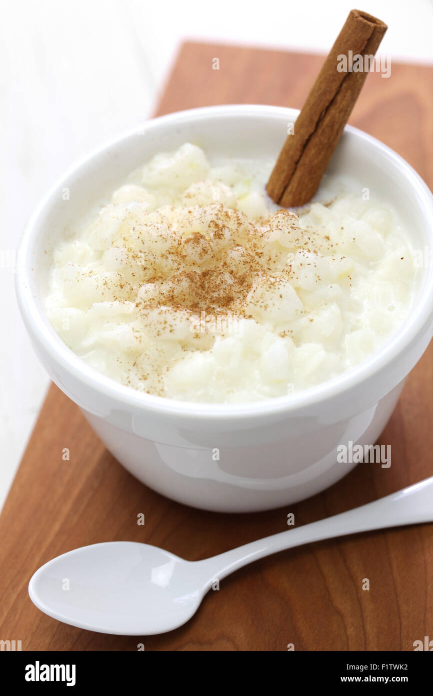 canjica, brazilian sweet dish made with white corn Stock Photo