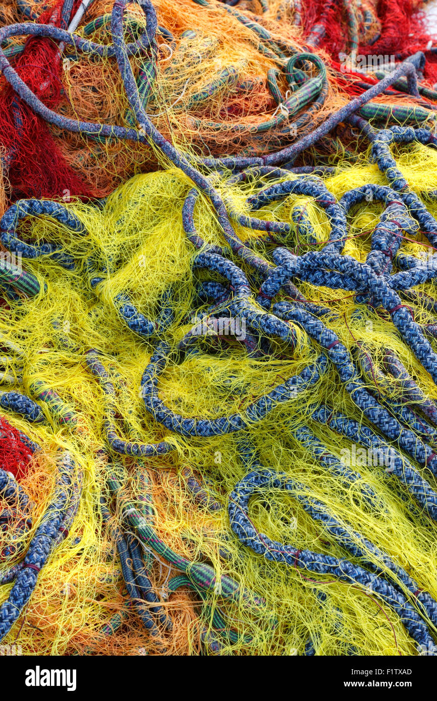 Colorful fishing net close up Stock Photo Alamy
