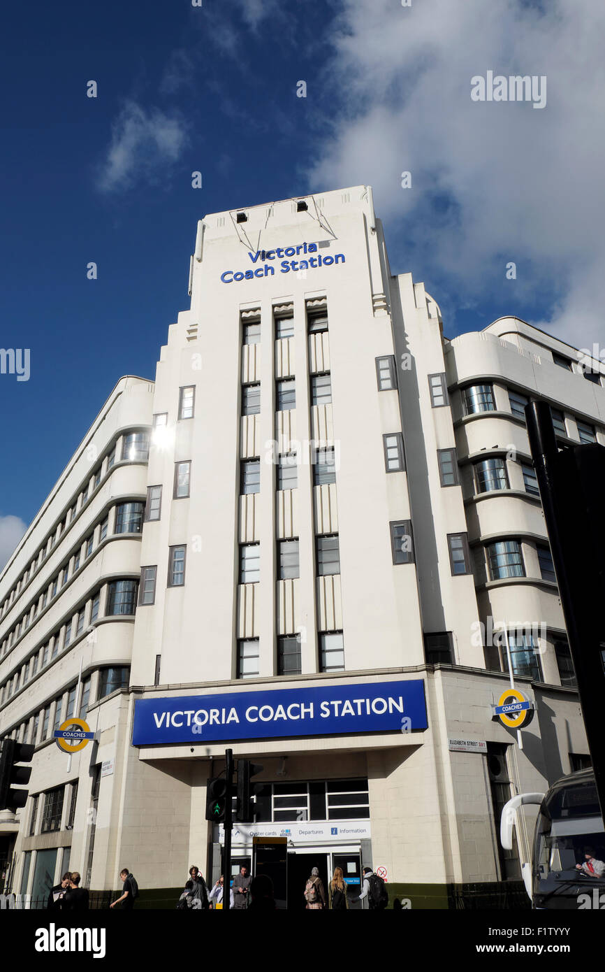 Exterior of Victoria Coach Station building in London UK KATHY DEWITT