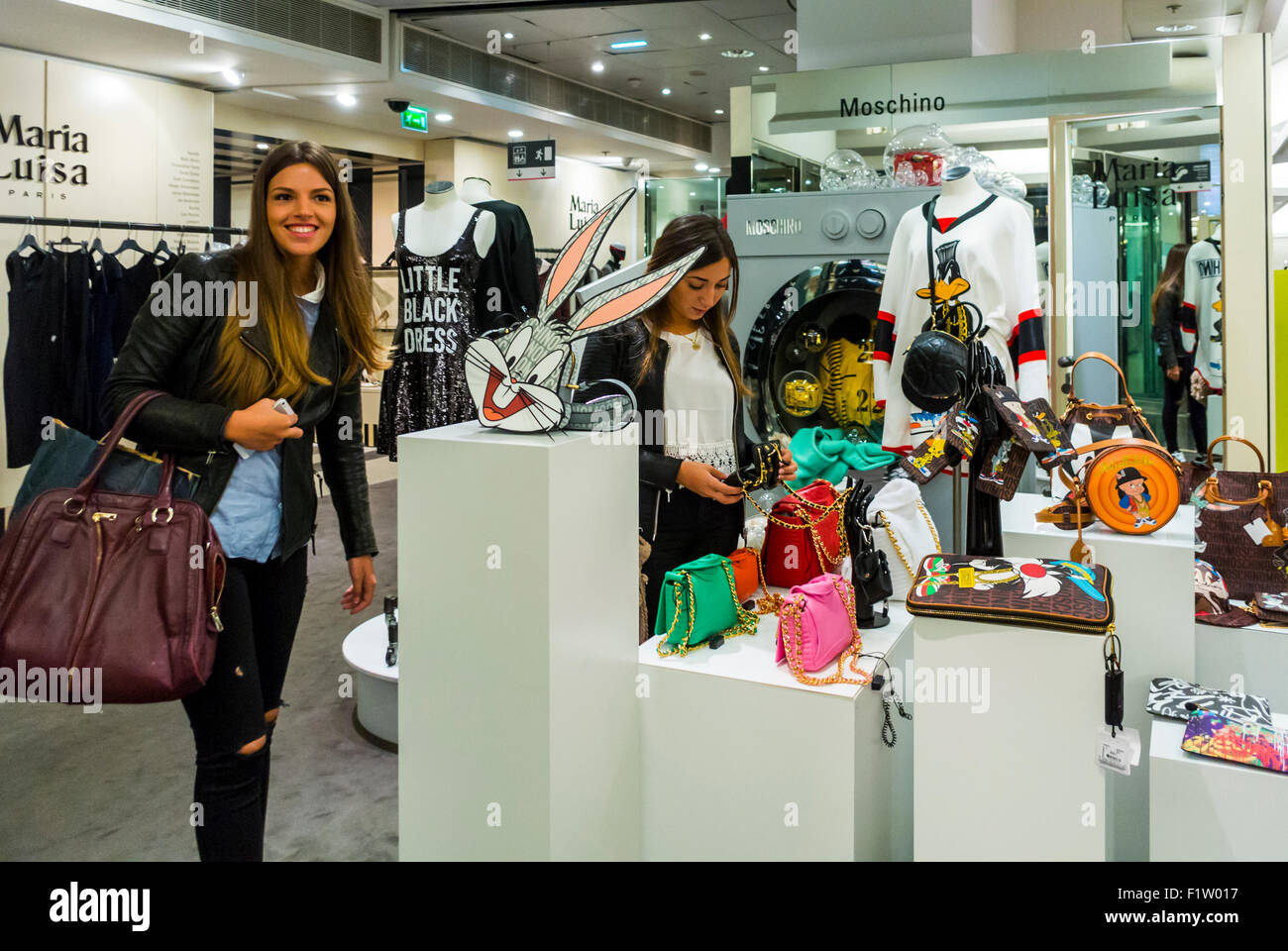 Paris, France, Teens Clothes Shopping in French Department Store, Le  Printemps, Luxury Brands, clothing store at Paris Stock Photo - Alamy