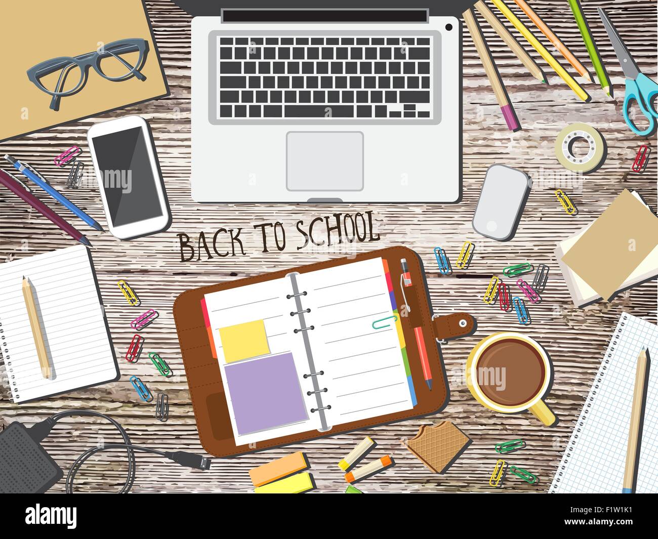 Back to school vector illustration Stock Vector Image & Art - Alamy
