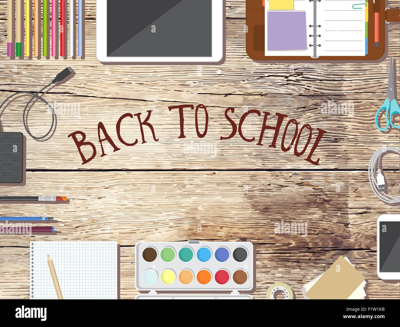 Back to school vector illustration Stock Vector Image & Art - Alamy