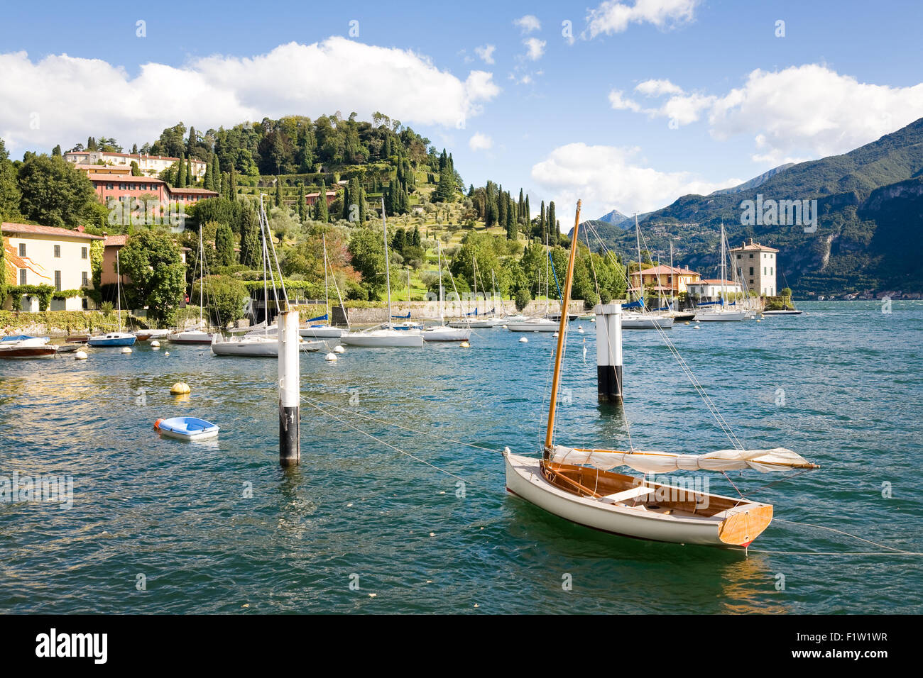 The harbour of Pescallo in Bellagio, a town on the Como Lake, Italy Stock Photo