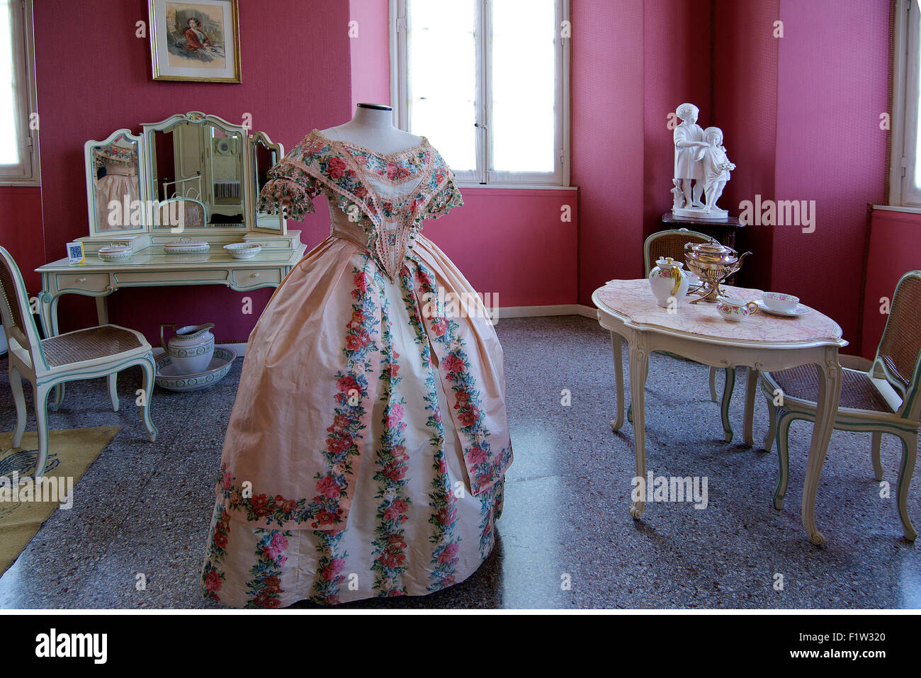 Princess Carlotta's bedroom Villa Carlotta Lake Como Lombardy Italy Stock Photo