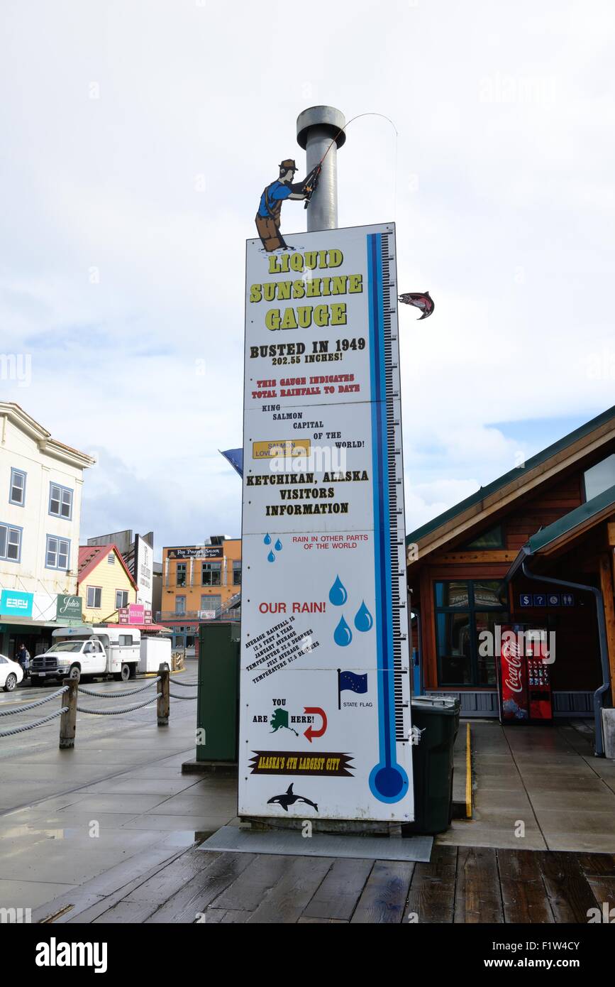This is a graphic rainfall chart in Ketchikan, Alaska, USA Stock Photo Alamy