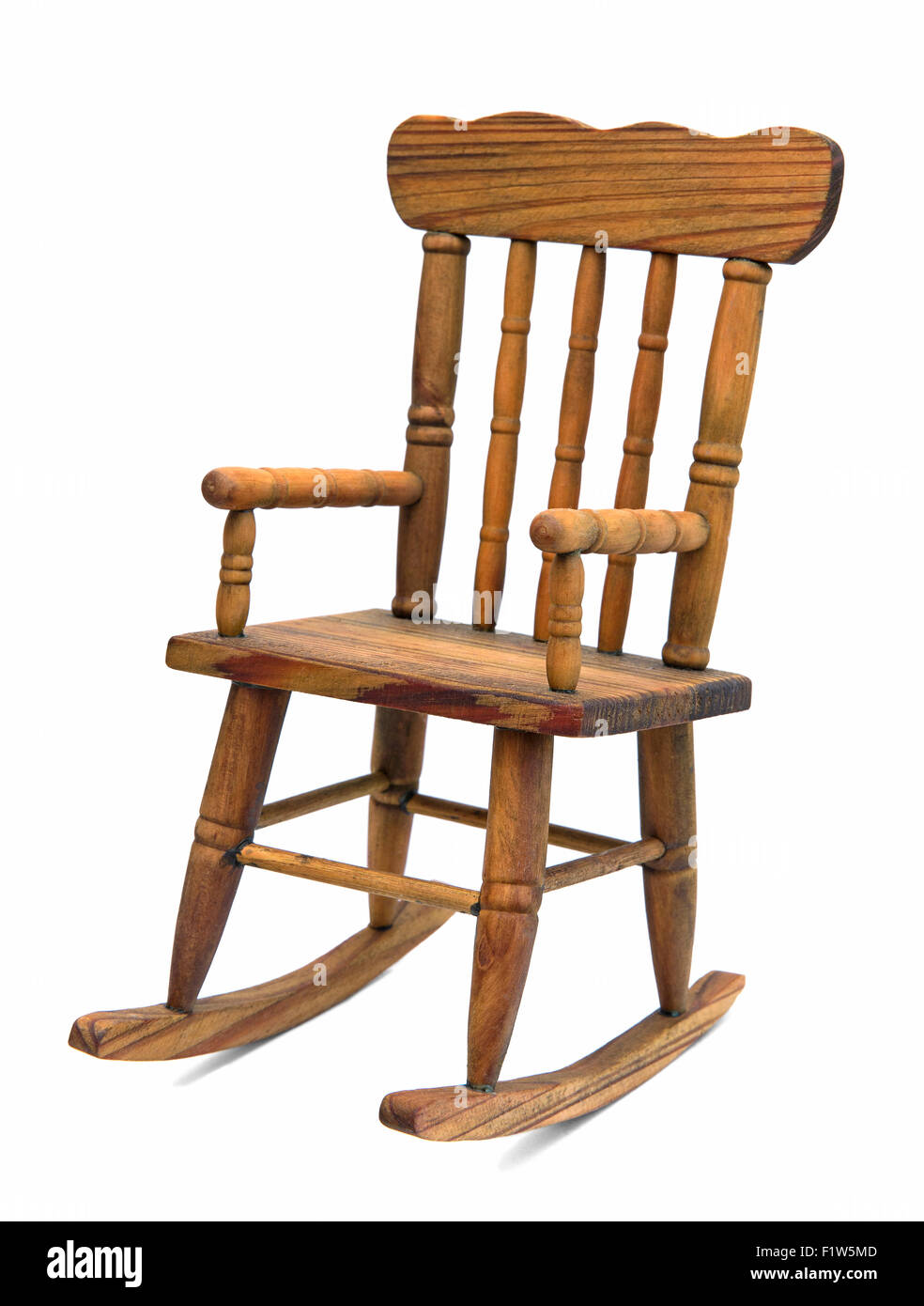 Wooden rocking chair Stock Photo
