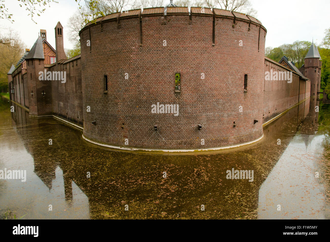 De Haar Castle Moat - Holland Stock Photo