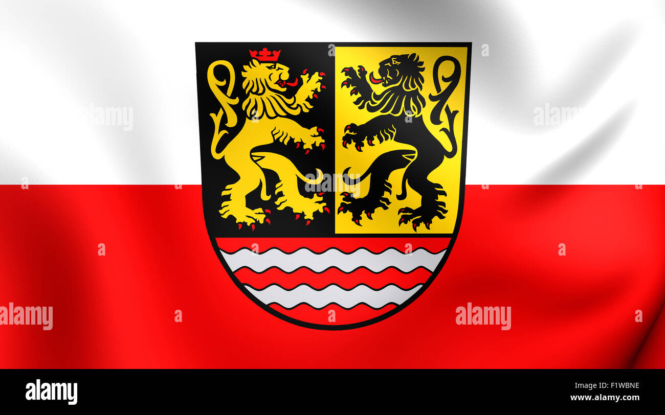 Flag of Saale-Orla, Germany. Close Up. Stock Photo