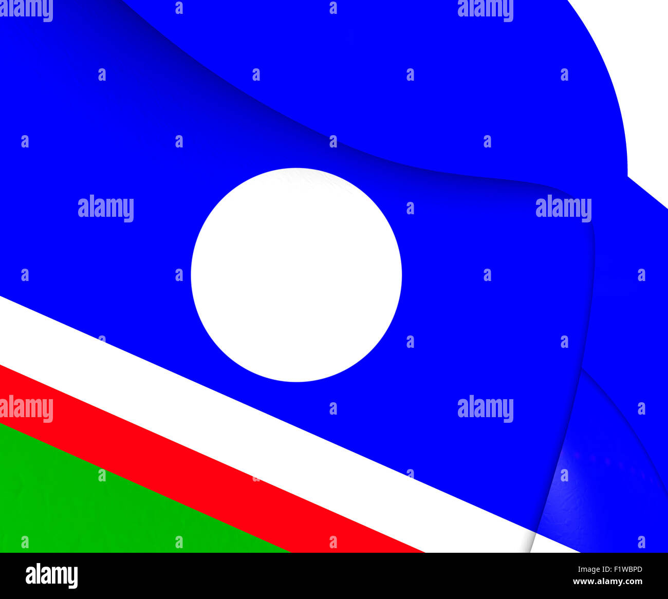Flag Of Sakha Yakutia Republic Russia Close Up Stock Photo Alamy