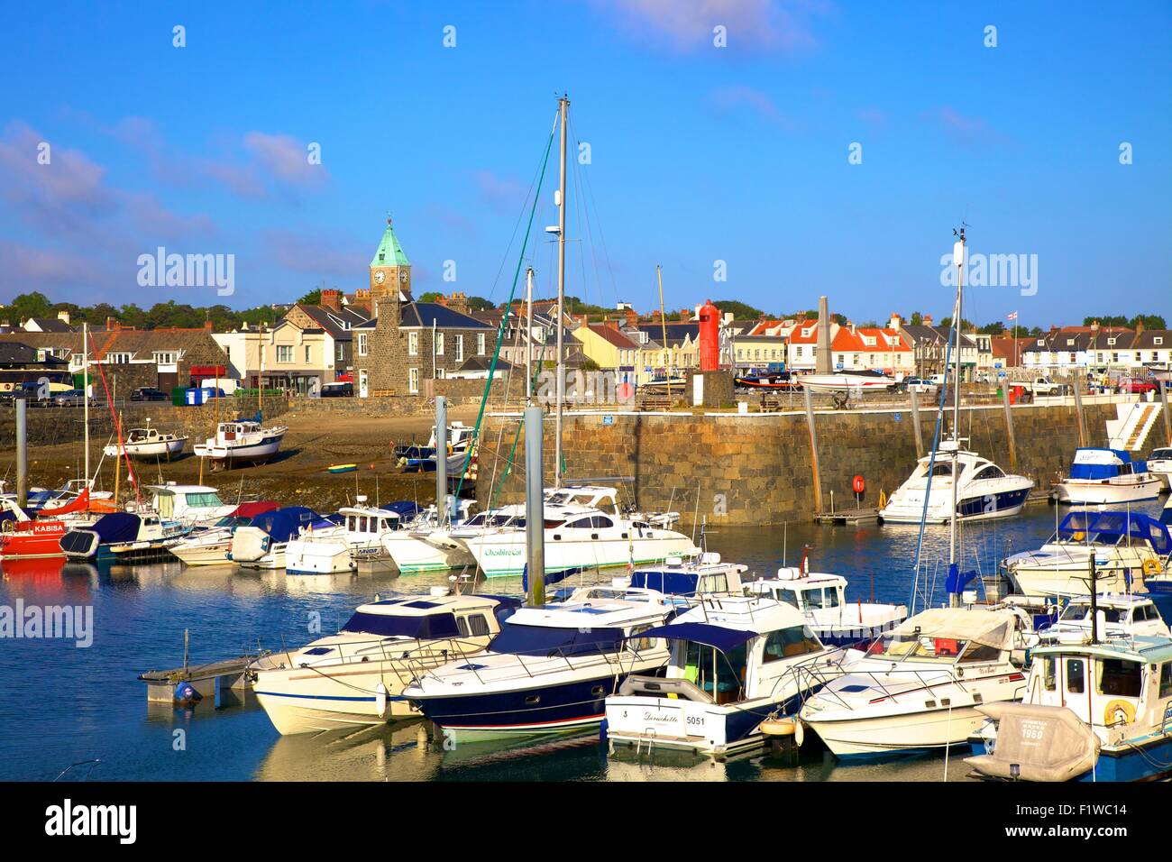 St Sampson's Marina, St. Sampson, Guernsey, Channel Islands Stock Photo