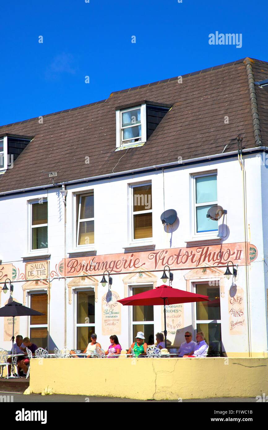 Cafe Victor Hugo, St. Peter Port, Guernsey, Channel Islands Stock Photo Alamy