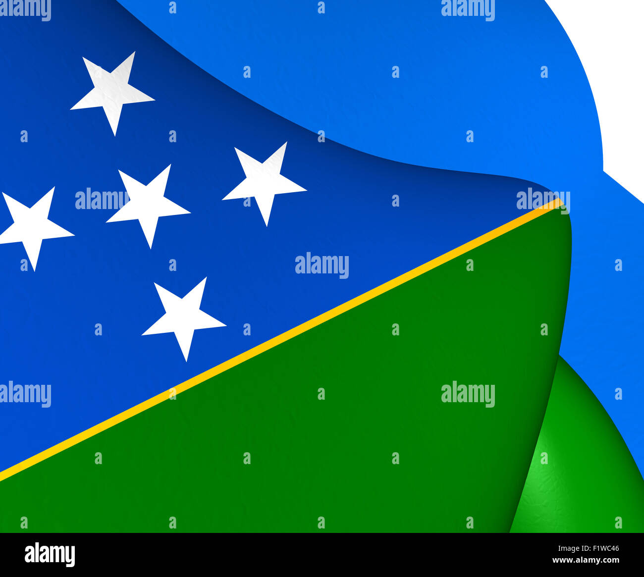 3D Flag of Solomon Islands. Close Up Stock Photo - Alamy