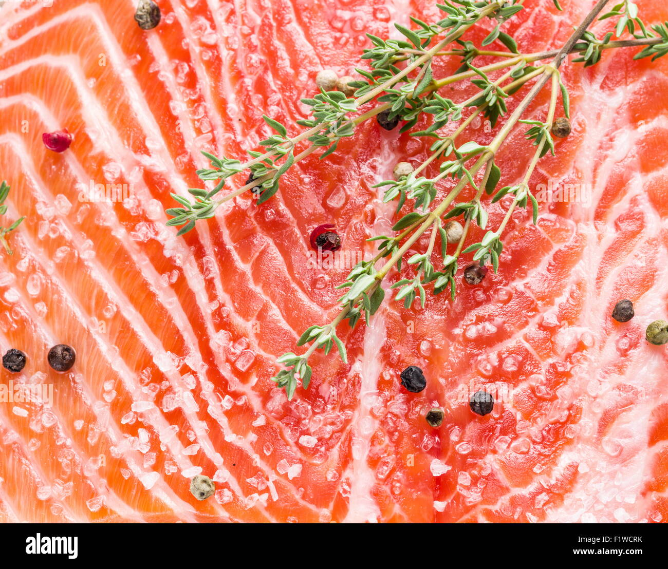 Structure of fresh salmon. Macro shot Stock Photo Alamy