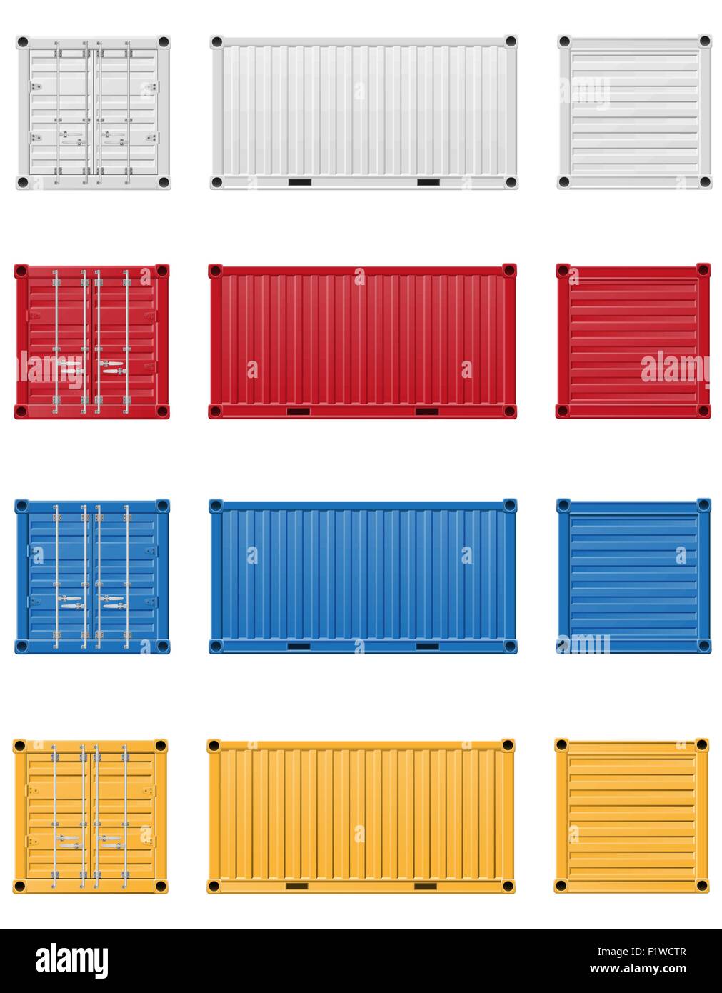 White Container Vector cargo container vector illustration isolated on white background Stock ...