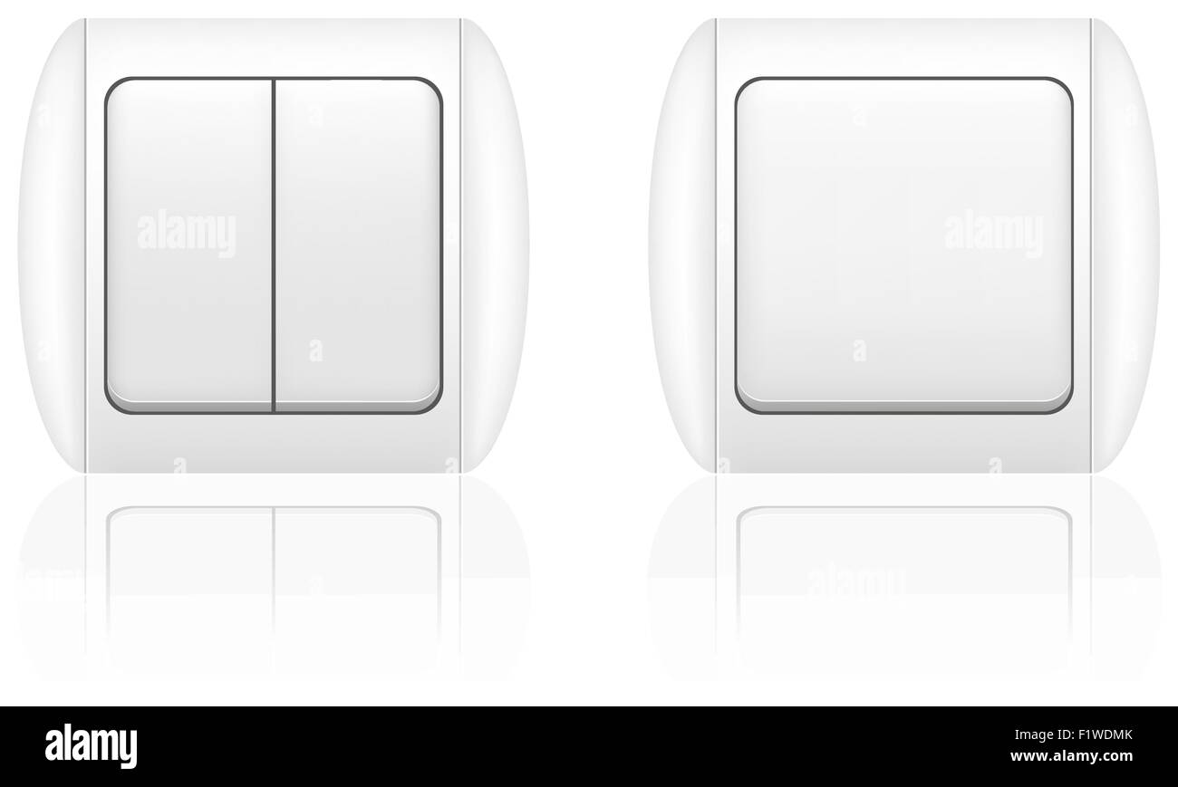 electric light switch vector illustration isolated on white background Stock Vector Image & Art