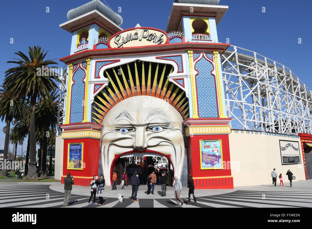 Luna Park at St Kilda in Melbourne, Victoria, Australia. Stock Photo