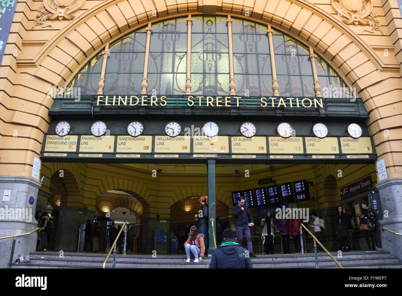 Flinders street clocks hires stock photography and images Alamy