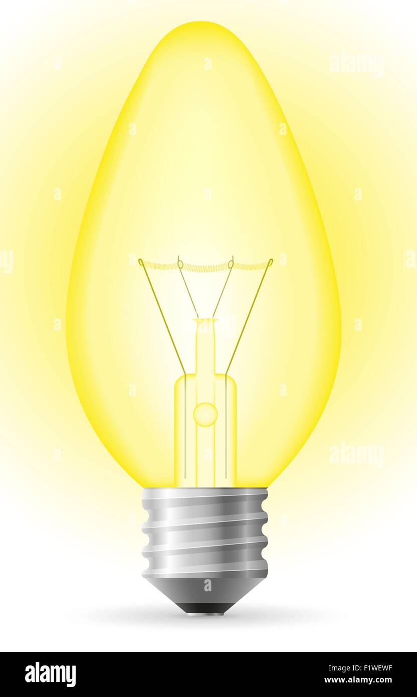 light bulb vector illustration isolated on white background Stock ...