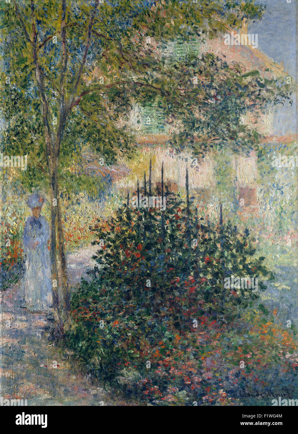 Claude Monet - Camille Monet in the Garden at Argenteuil Stock Photo