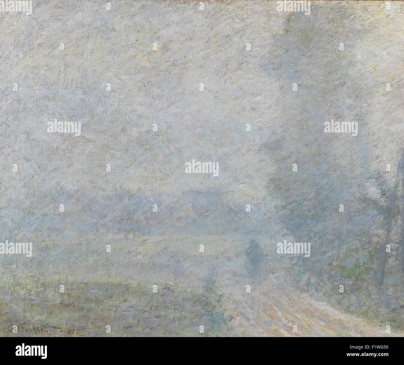 Claude Monet - Chemin dans Le Brouillard Stock Photo