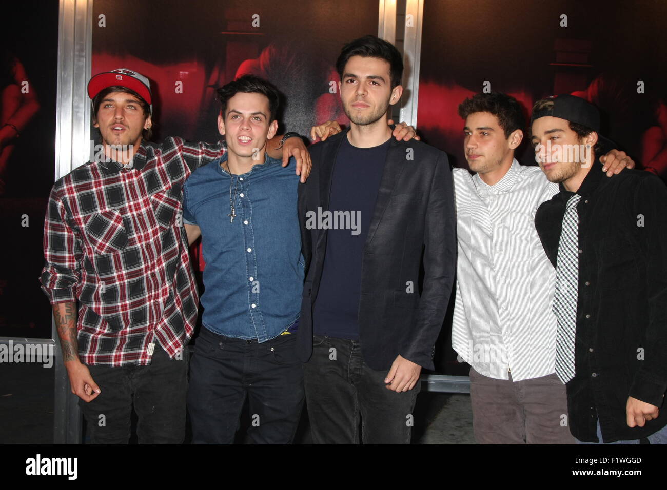 Premiere of 'The Gallows' at Hollywood High School - Arrivals  Featuring: The Janoskians Where: Los Angeles, California, United States When: 07 Jul 2015 Stock Photo