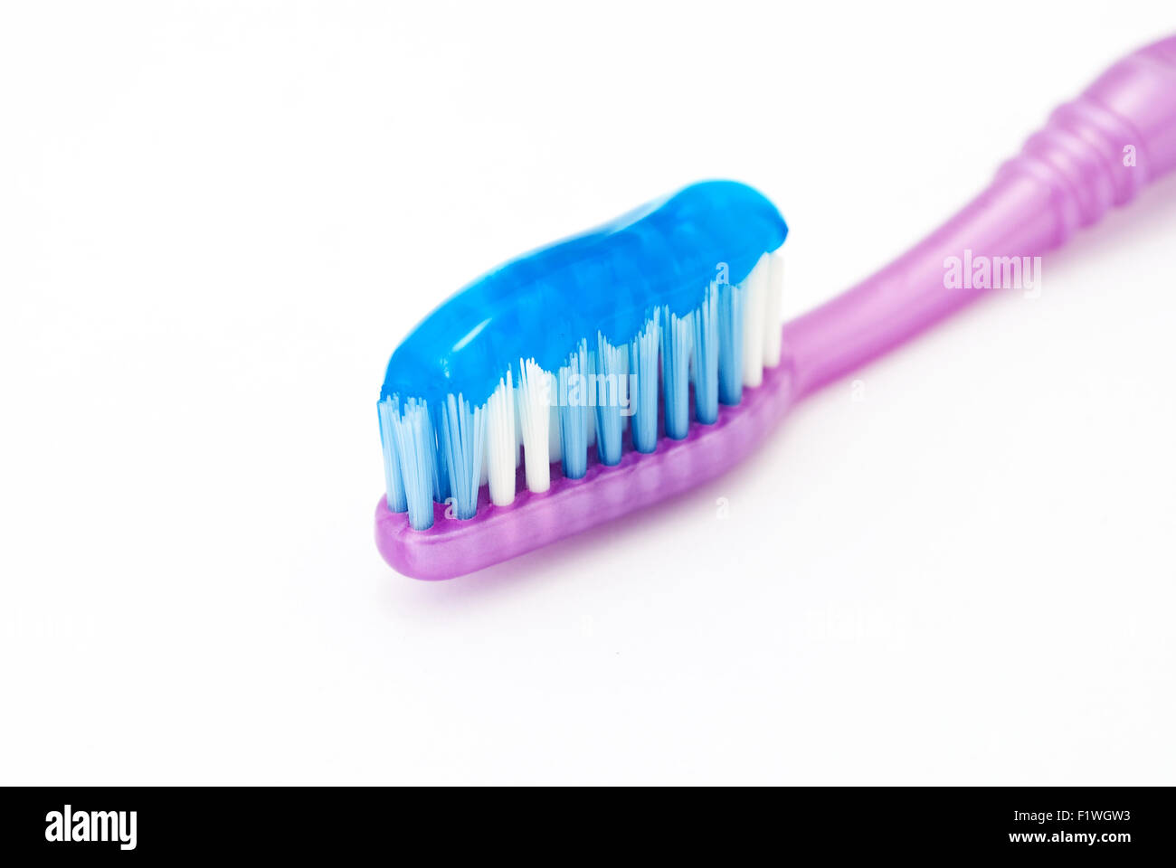 Dental brush with toothpaste on the white background Stock Photo Alamy