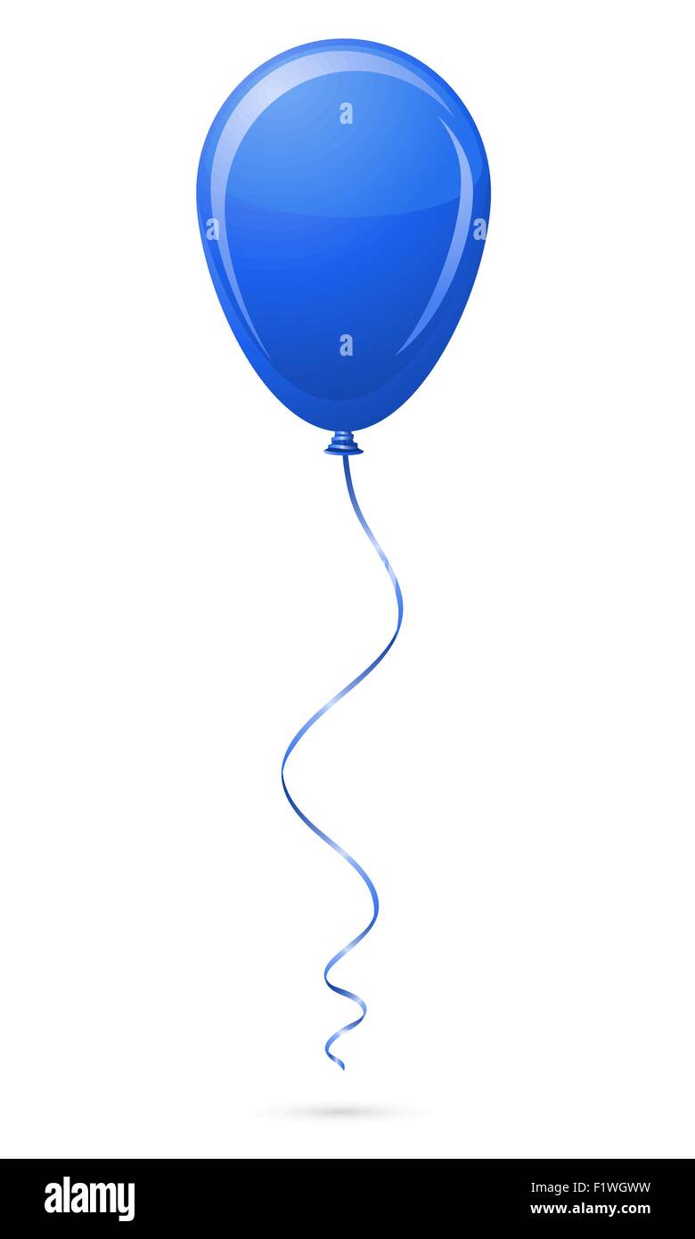 blue balloon vector illustration isolated on white background Stock ...