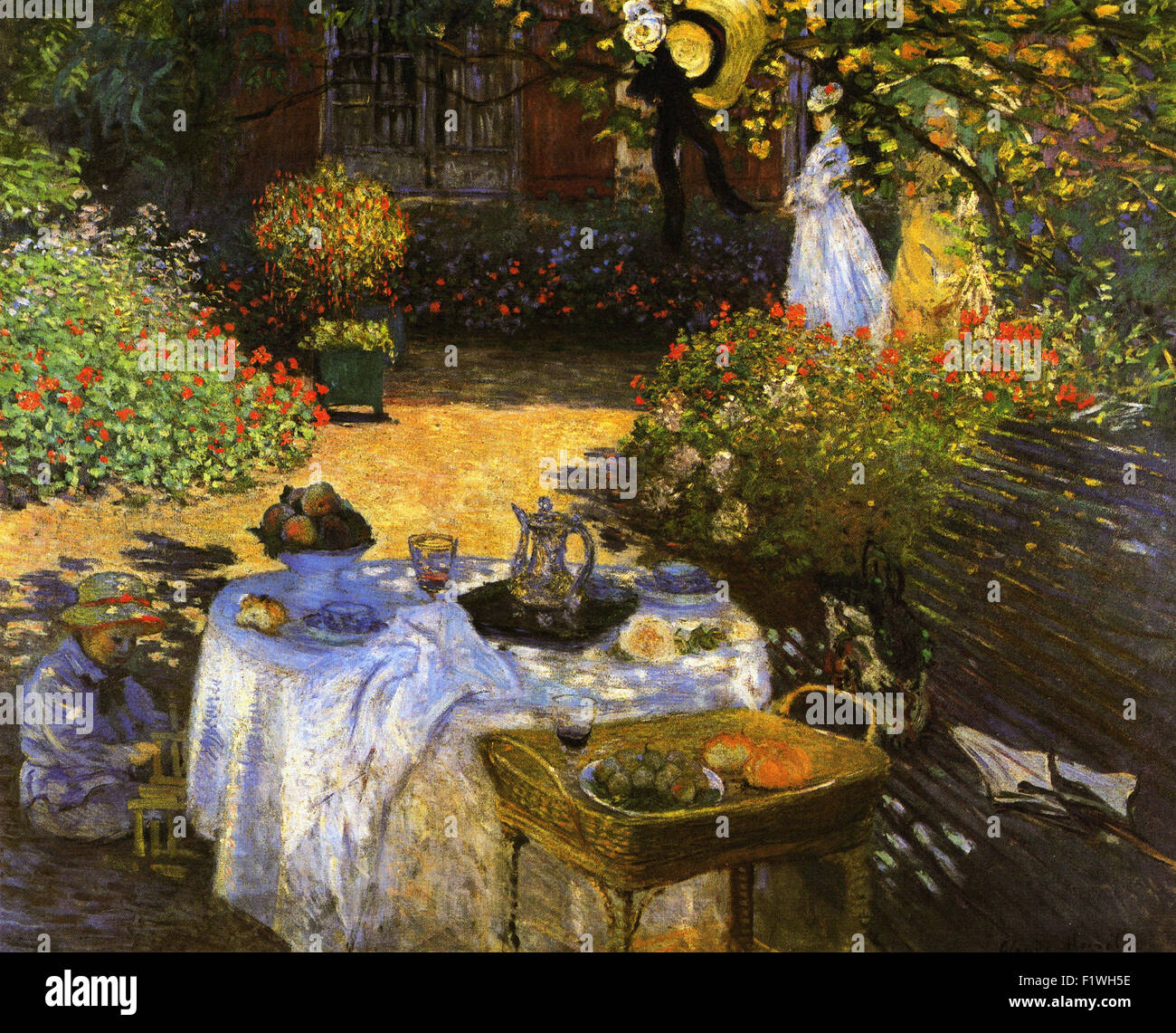 Claude Monet - Le Déjeuner  0 Panneau Décoratif Stock Photo