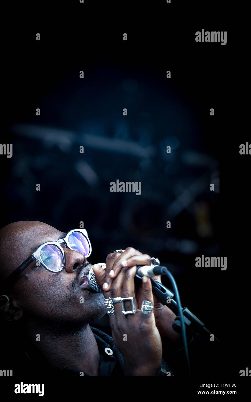 Ghostpoet performing at Together The People Festival in Brighton. Stock Photo