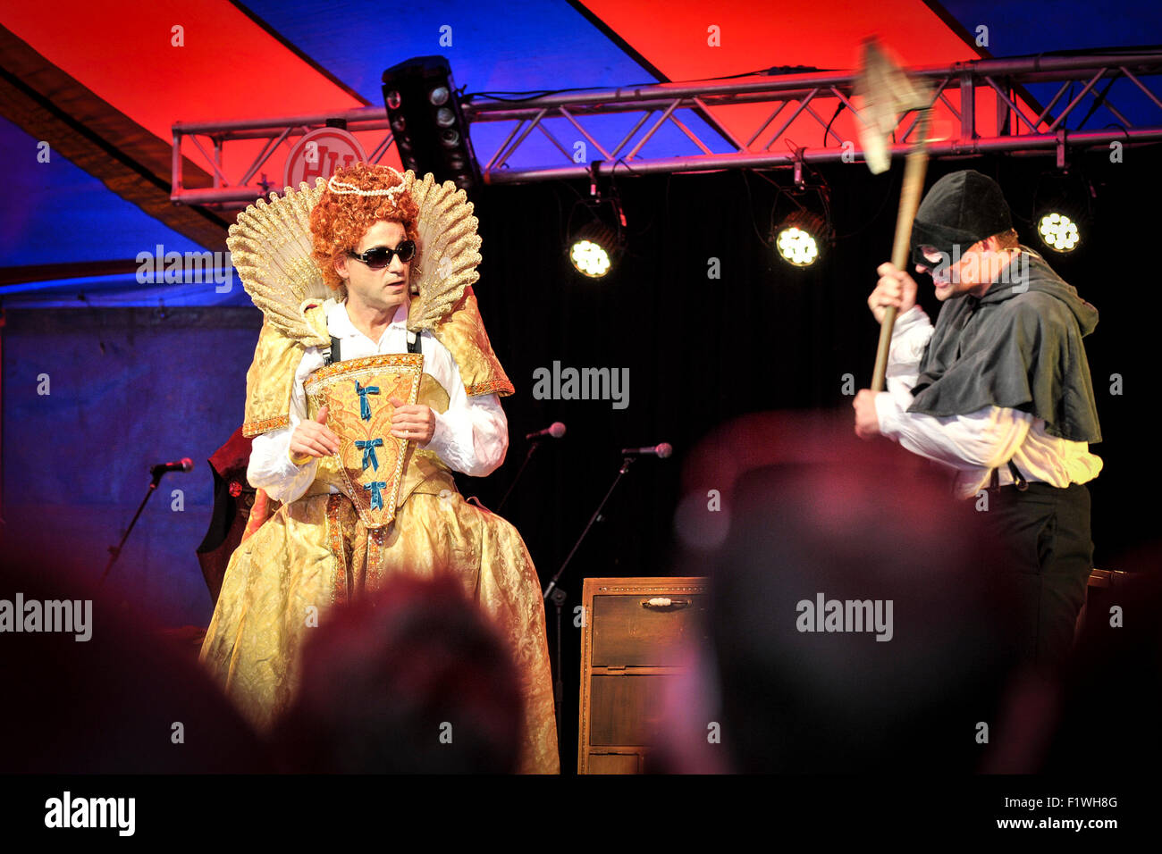 Horrible Histories being performed at Together The People Festival in Brighton. Stock Photo
