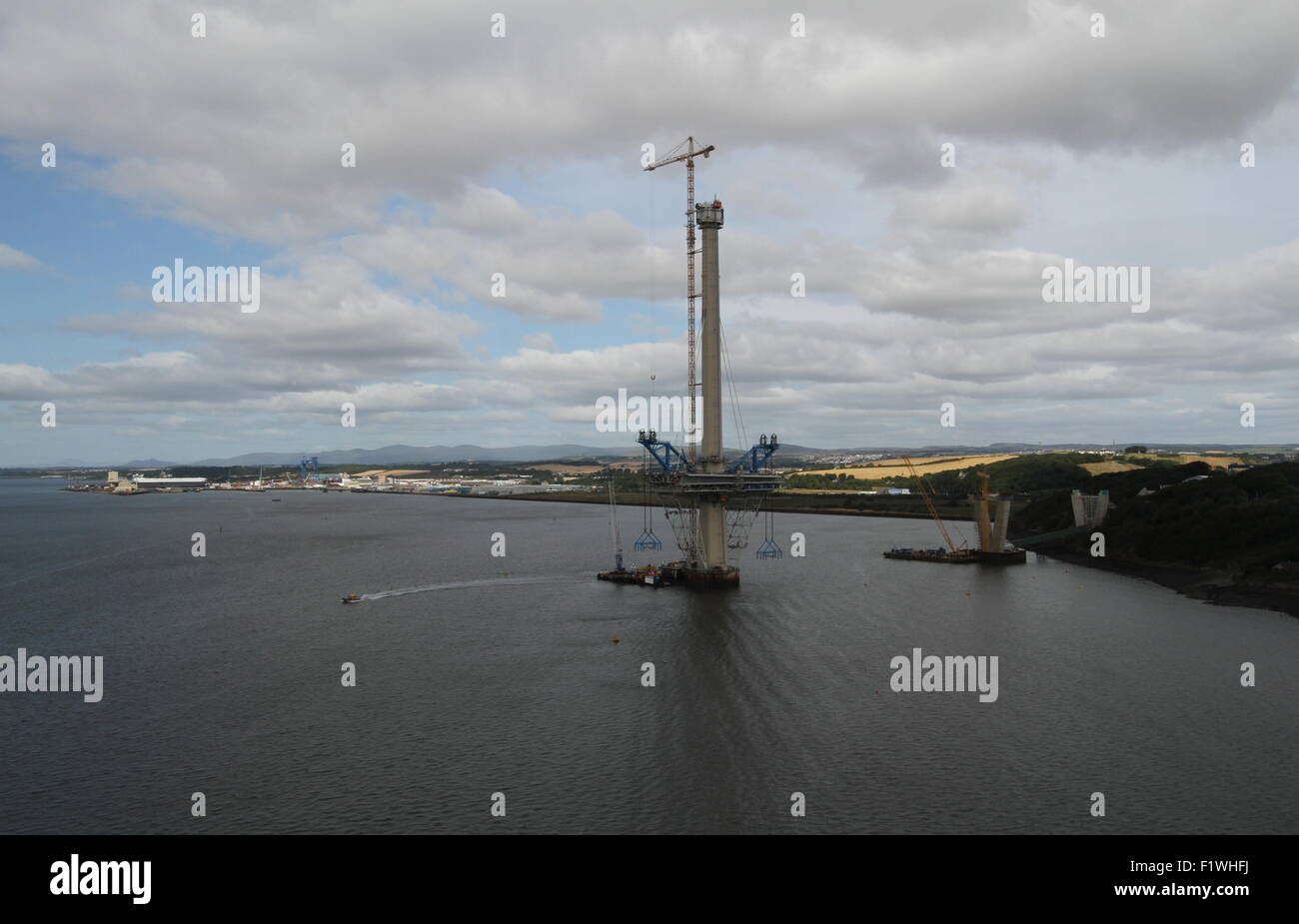 North tower of Queensferry Crossing under construction Firth of Forth