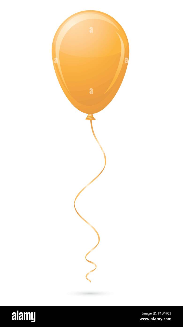 orange balloon vector illustration isolated on white background Stock ...