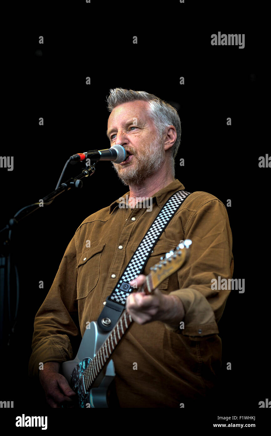Billy Bragg performing at Together The People Festival in Brighton. Stock Photo