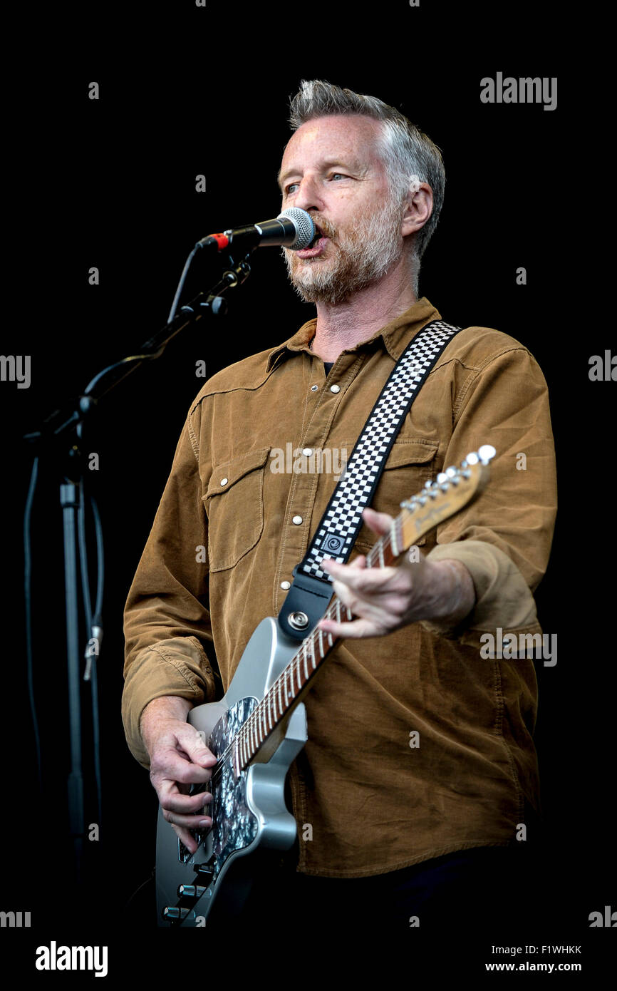 Billy Bragg performing at Together The People Festival in Brighton. Stock Photo