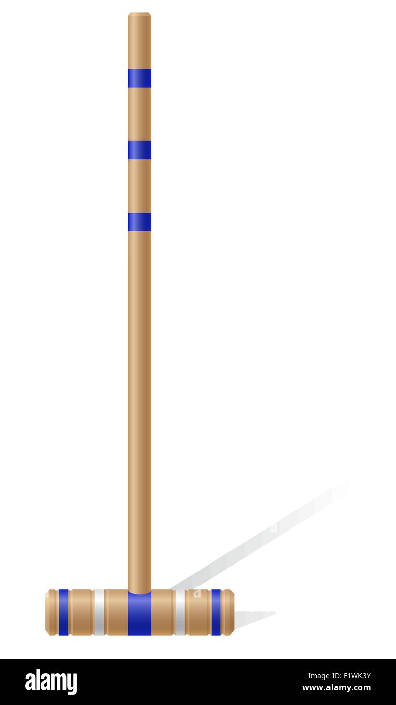 croquet mallet vector illustration isolated on white background Stock