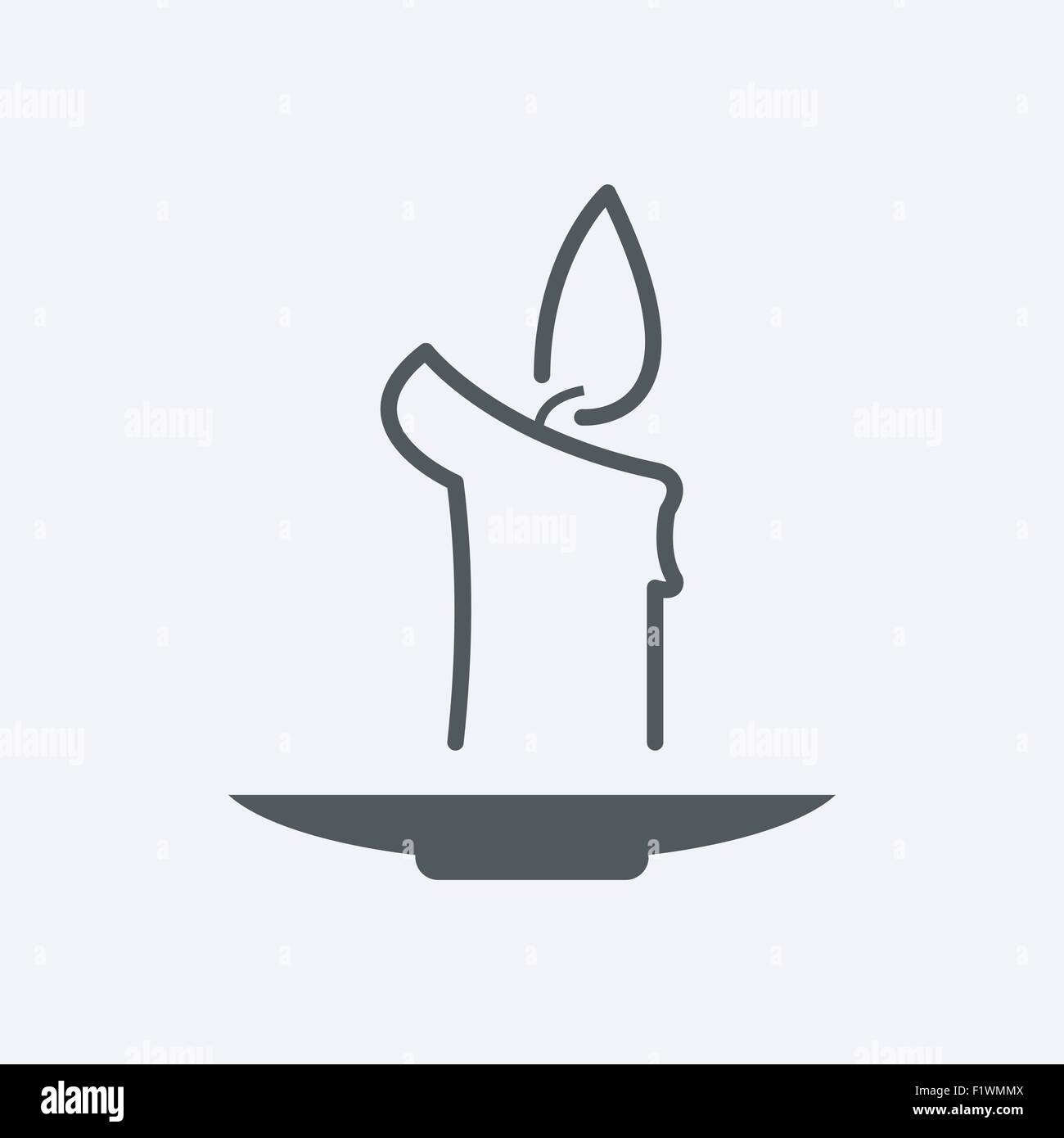 Lighted candle Stock Vector Images Alamy