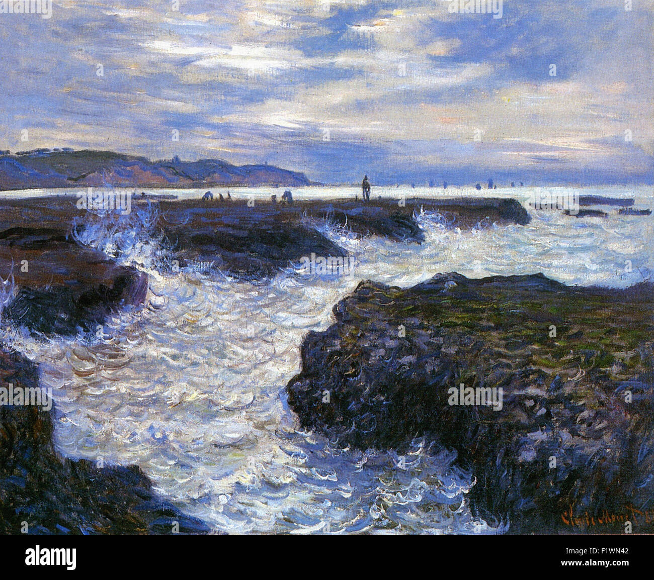 Claude Monet - The Rocks at Pourville, Low Tide23 Stock Photo