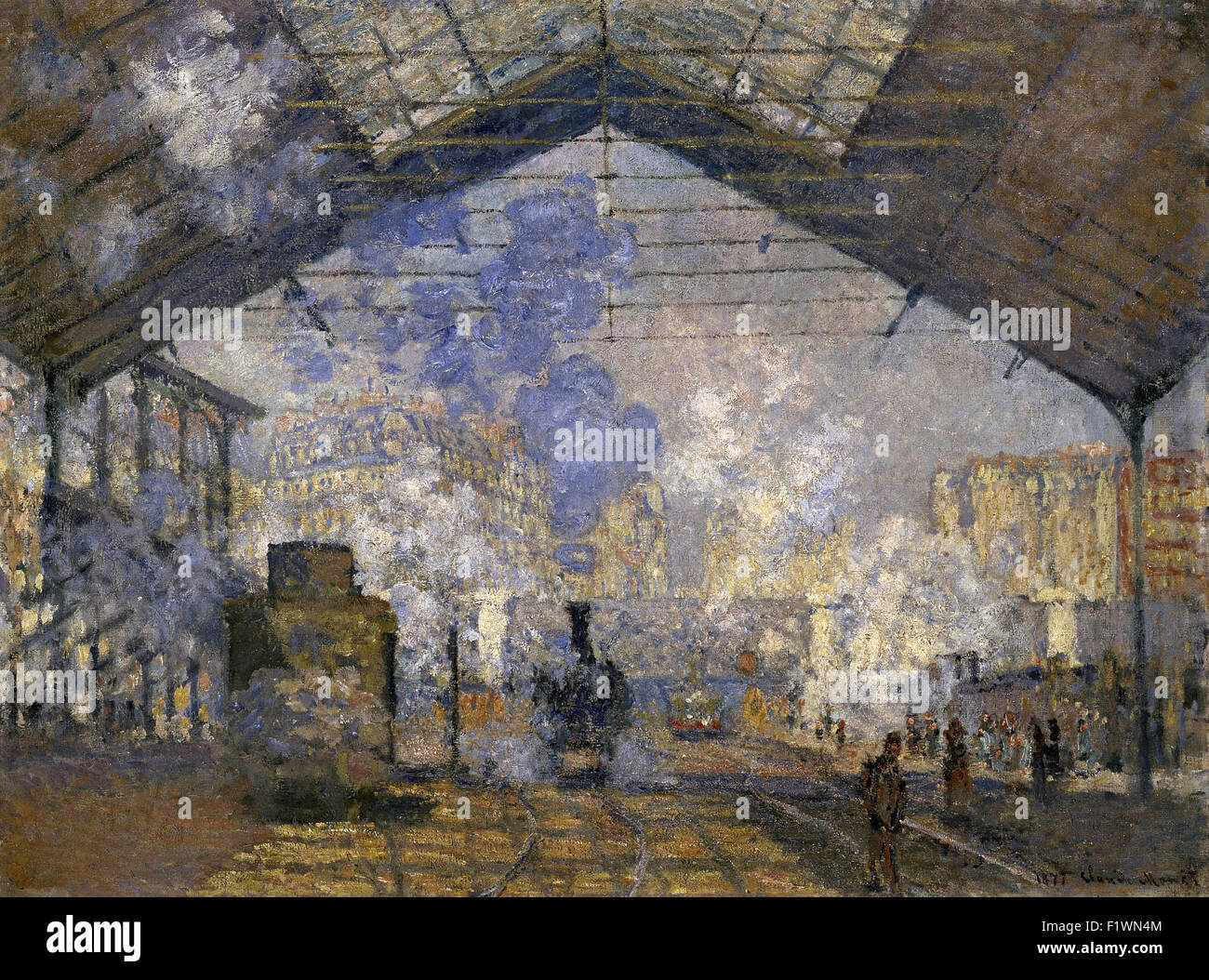 Claude Monet - The Saint Lazare Station Stock Photo