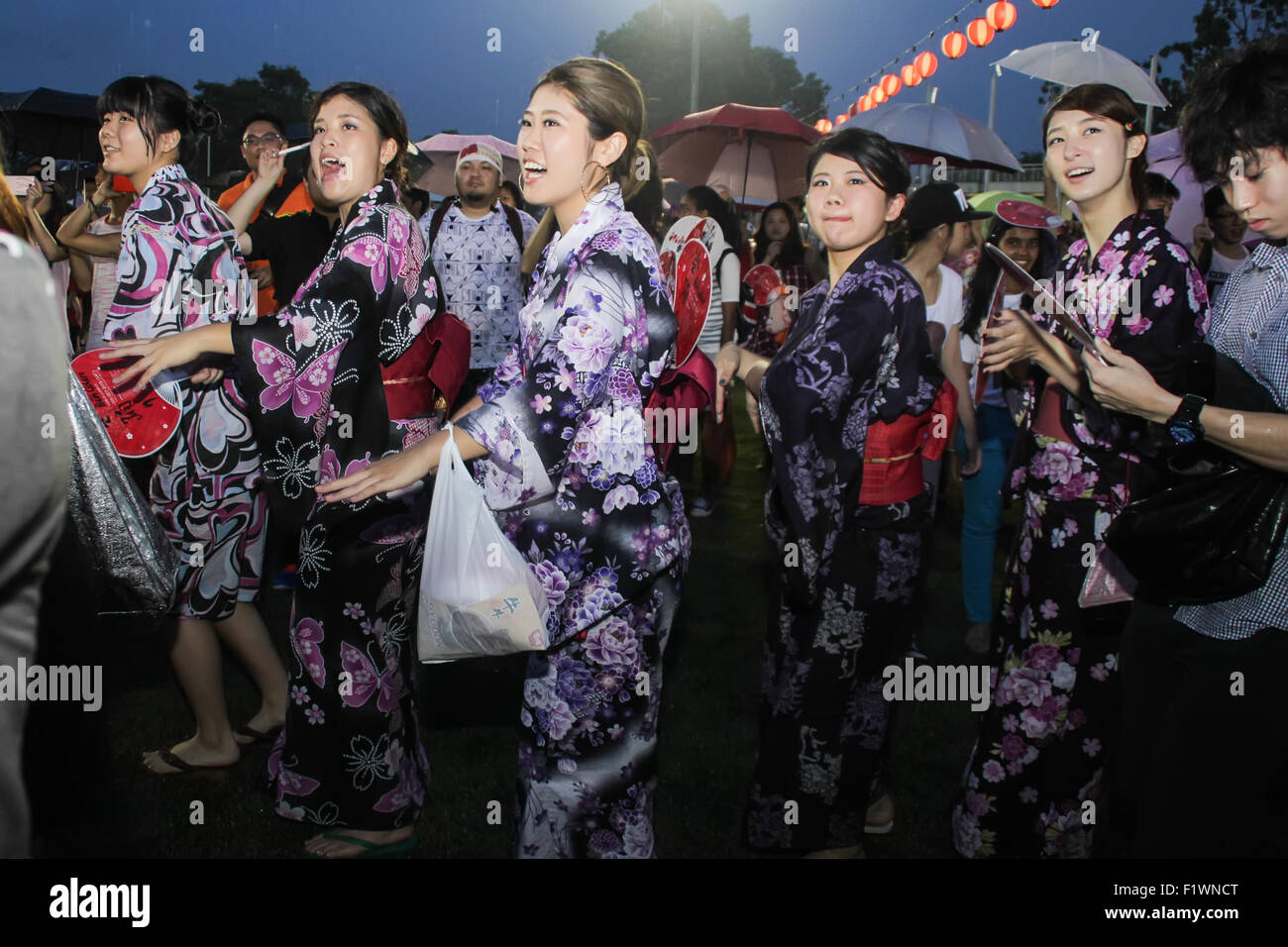 SHAH ALAM, MALAYSIA - SEPTEMBER 5: Bon-Odori Festival in Shah Alah,  on September 5, 2015. Participants in 'Bon Odori' festival, Stock Photo