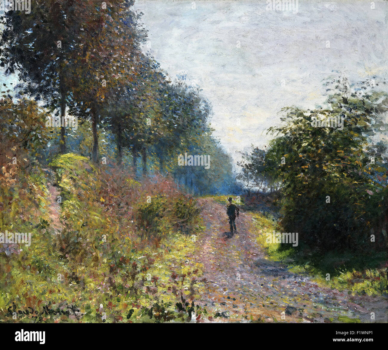 Claude Monet - The Sheltered Path Stock Photo