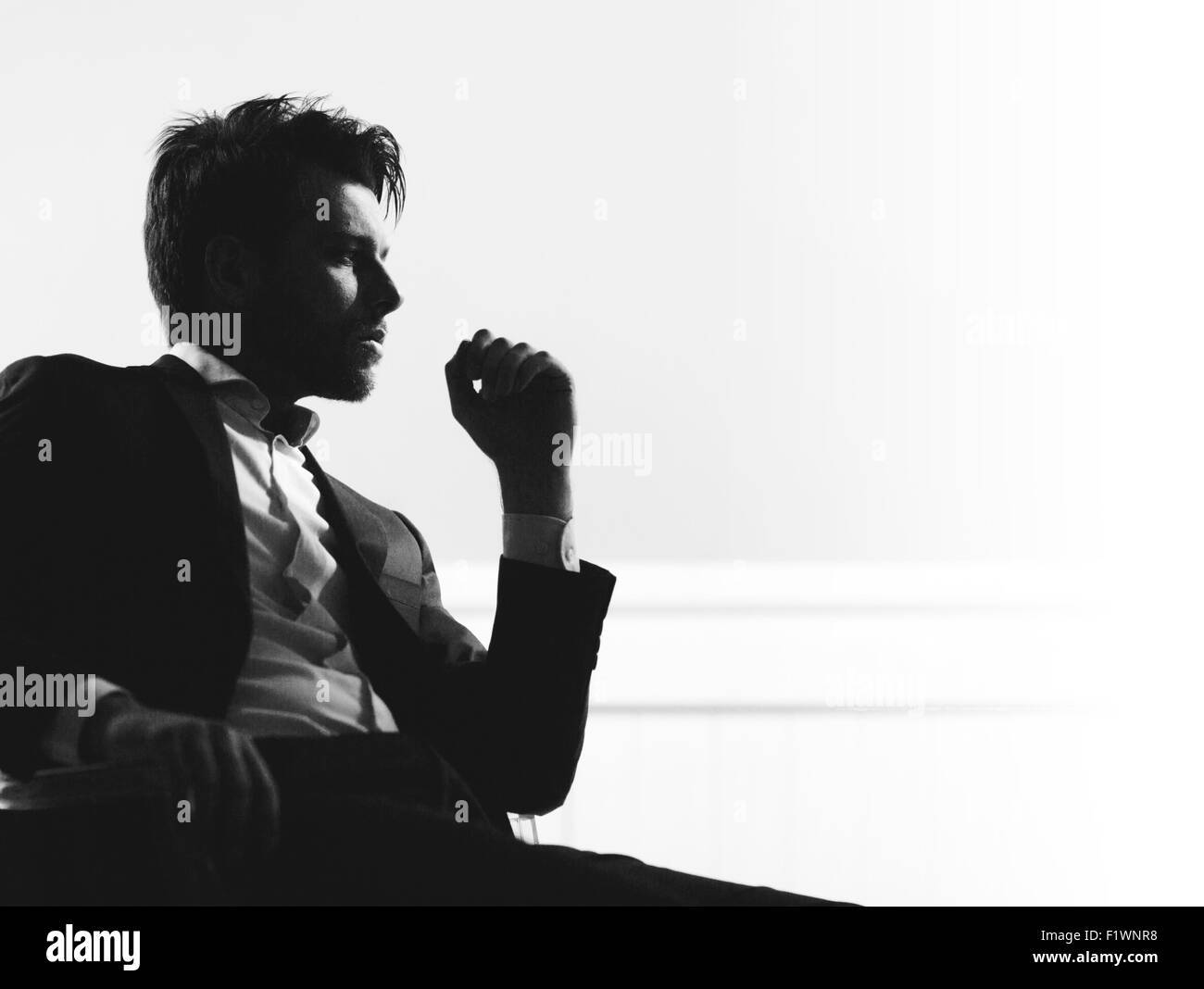 Smart art symbol businessman Black and White Stock Photos & Images - Alamy